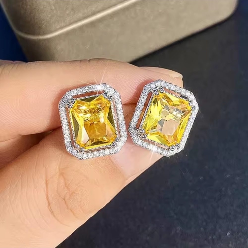 Yellow Gemstone Earrings